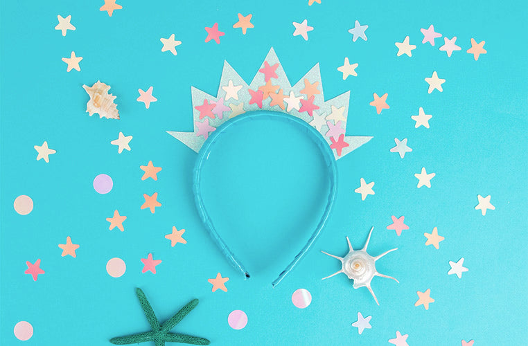 DIY facile anniversaire sirène : diadème pour déguisement