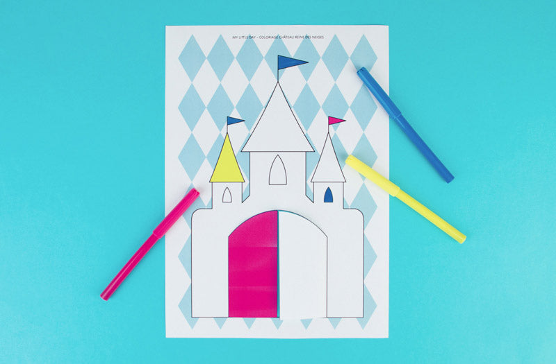 Animation coloriage enfant : anniversaire reine des neiges