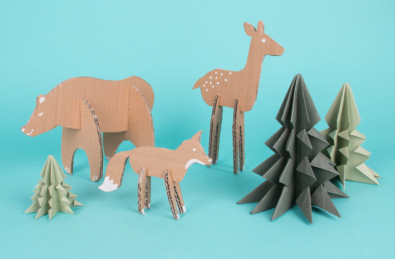 DIY bricolage de Noël : les déco-animaux en carton pour le sapin