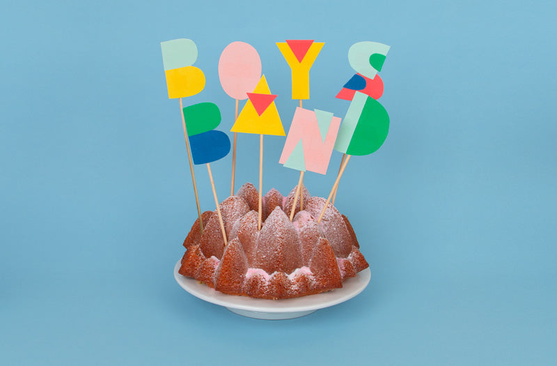 Idee decor gateau baby shower garcon : toppers boys band