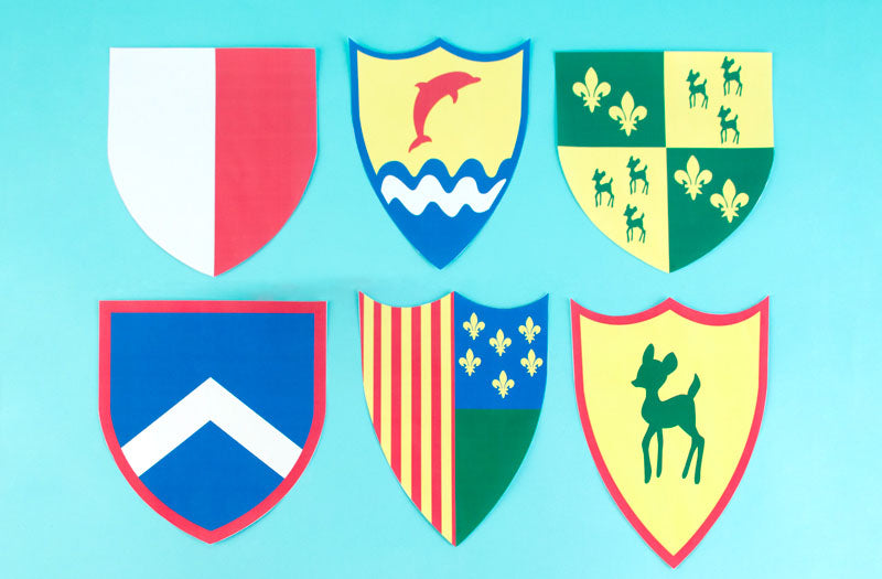 Printable blason chevalier gratuit DIY