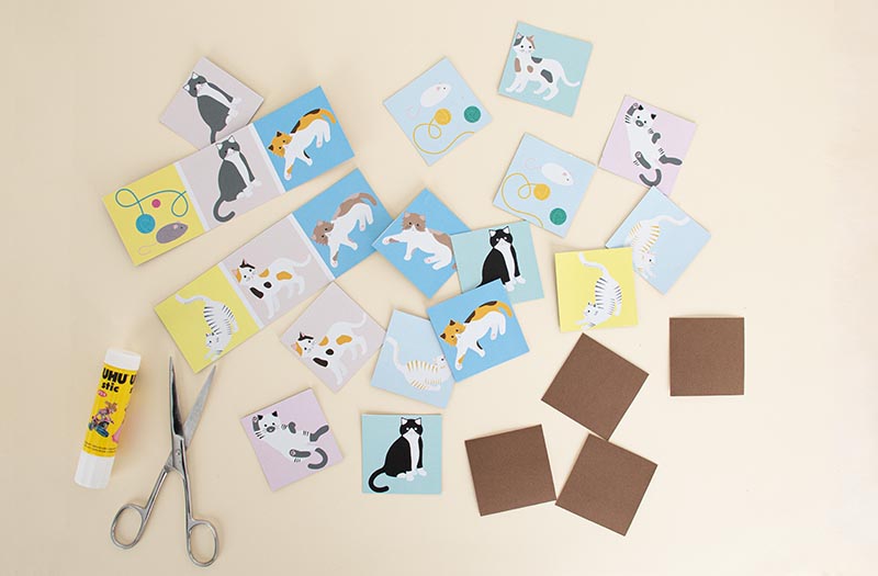 Jeu memory chat : activite anniversaire enfant