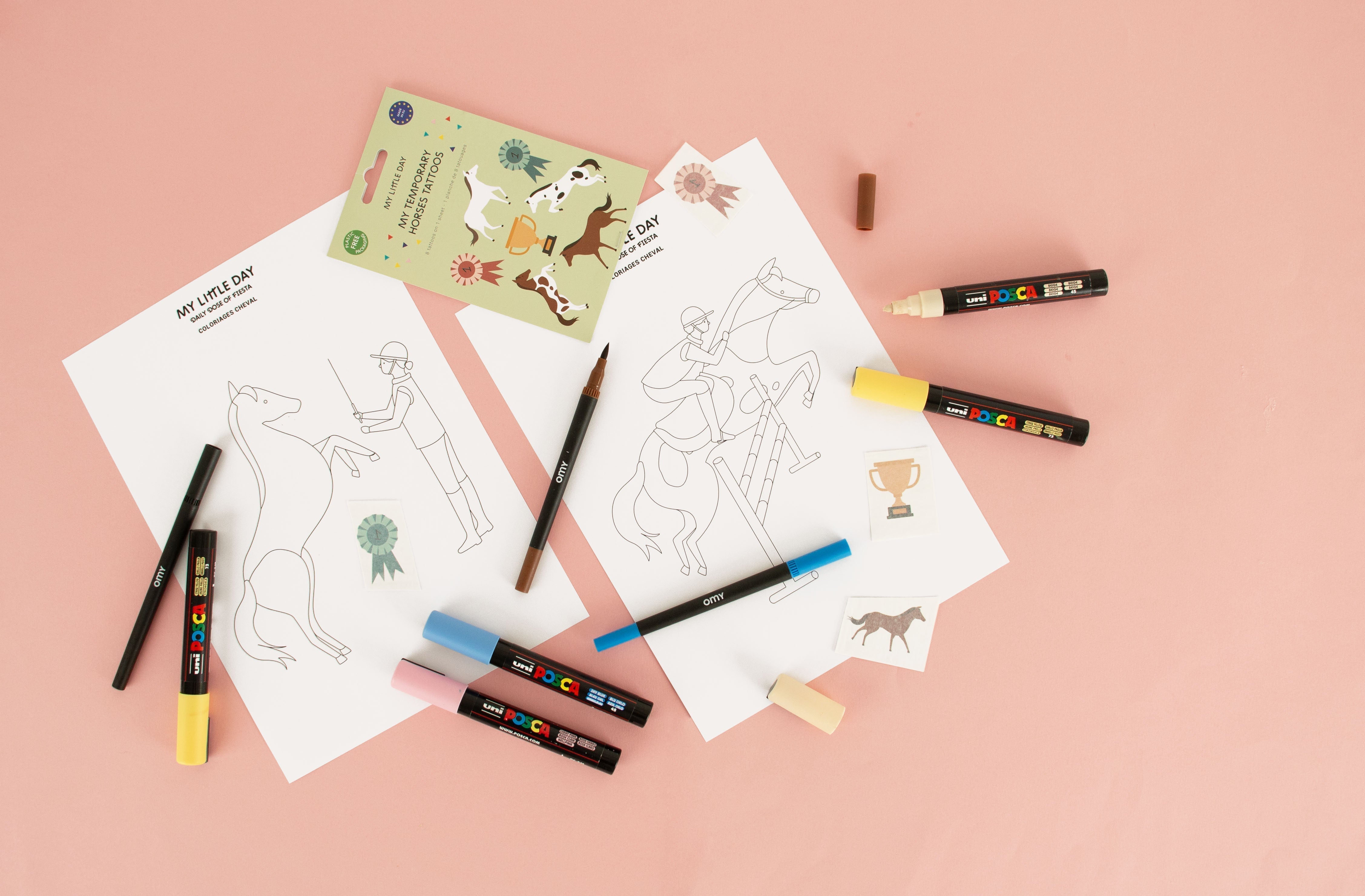 Coloriage gratuit à imprimer pour activité anniversaire cheval