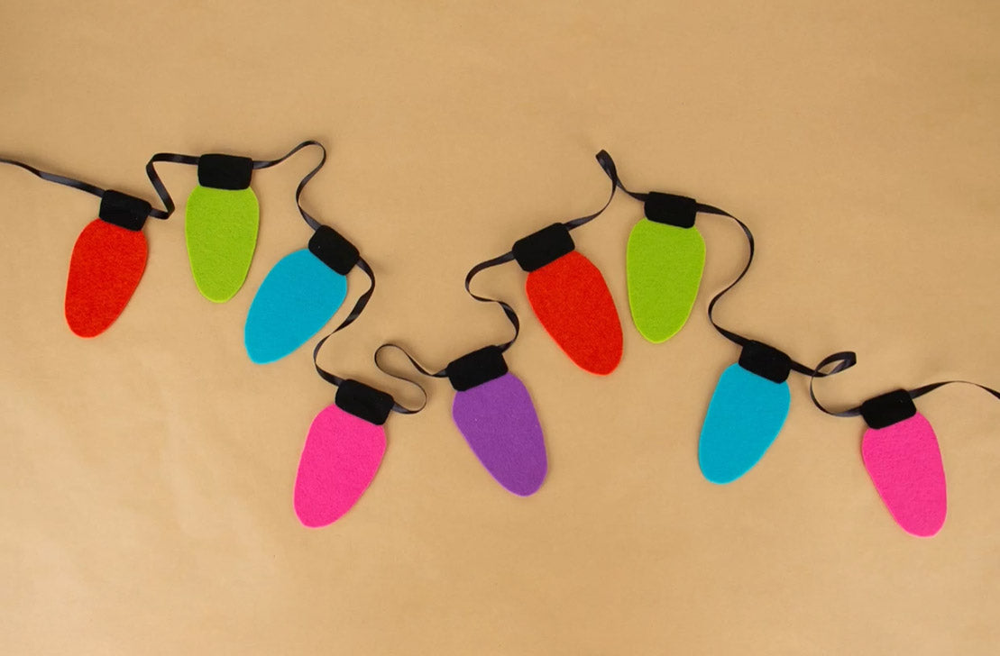 Idée déco de noël fait main : guirlande de noël ampoule