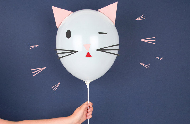 DIY facile pour décoration anniversaire enfant : ballon chat