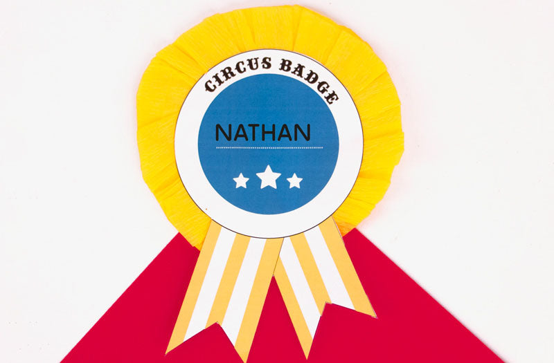 DIY gratuit pour un badge cirque : anniversaire enfant