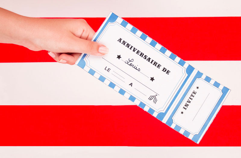 Invitations gratuites pour un anniversaire thème cirque