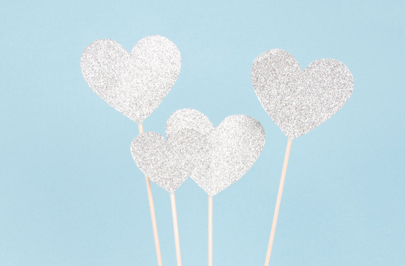 DIY anniversaire fille : toppers coeurs Reine des Neiges