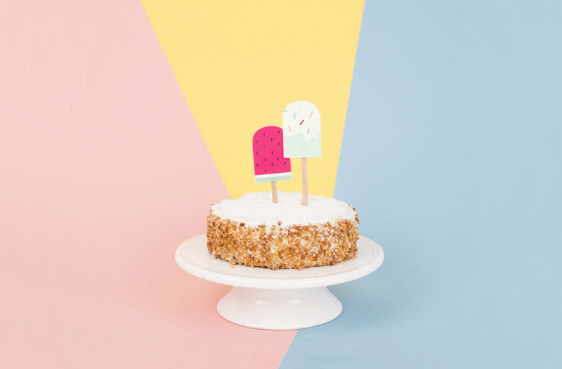 DIY facile pour decoration de table anniversaire : toppers glaces
