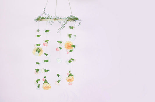 DIY facile pour decoration mariage champetre : suspension de fleurs