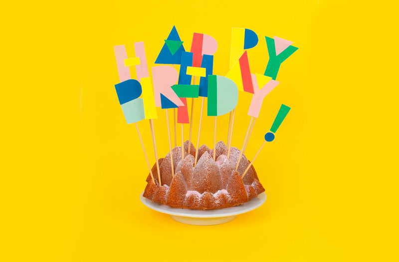 Décor gâteau anniversaire : toppers happy birthday