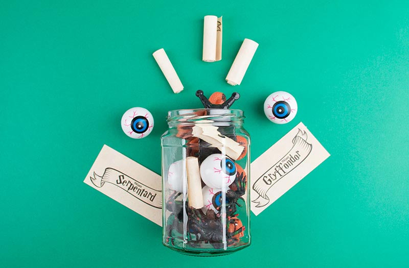 DIY gratuit : bocal d'araignees theme Harry Potter