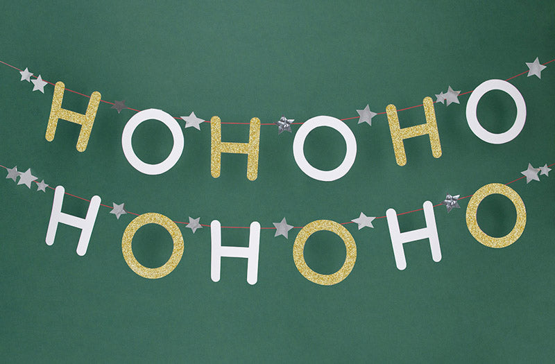 DIY facile pour décoration de noël : guirlande ho ho ho