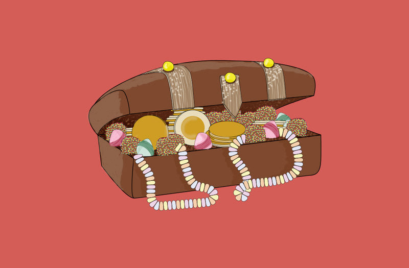 Idée de recette gateau anniversaire : coffre aux trésors pirate