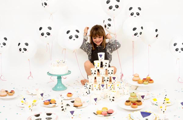 10 pièces carte d'invitation Panda thème événement fête d'anniversaire  produits pour enfants décorations fête