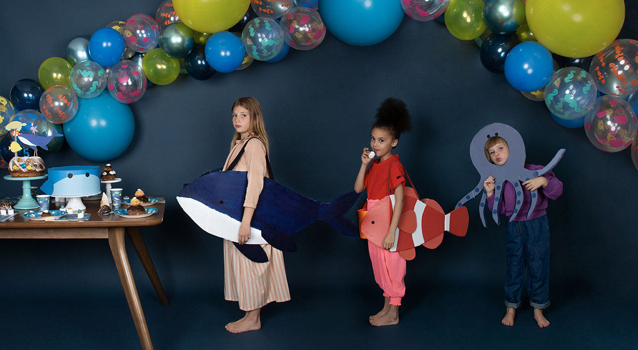 Anniversaire enfant sur le thème des animaux aquatiques : déco de fête, déguisements enfants, pinatas et les ballons !