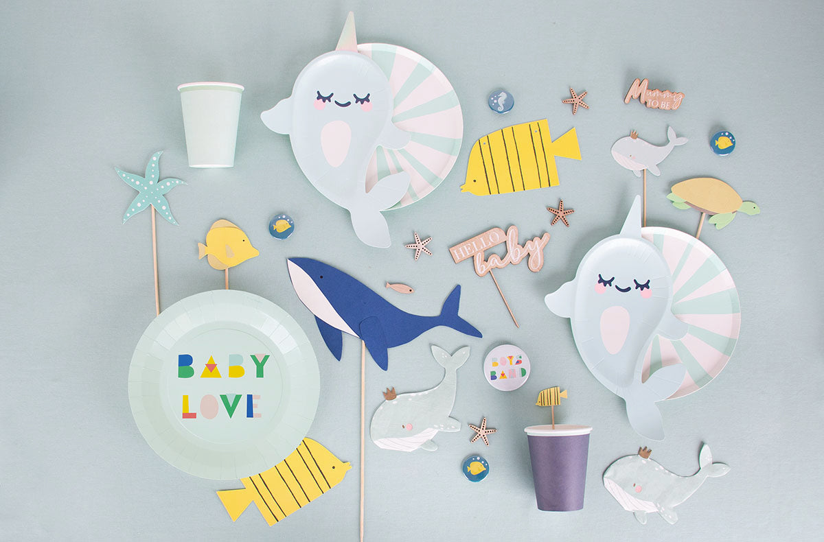 Décoration baby shower theme animaux de la mer