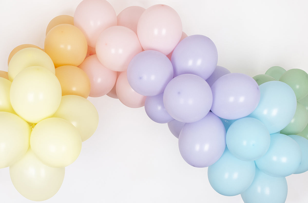 Ballon de baudruche latex biodégradable : 10 ballons mix mauves