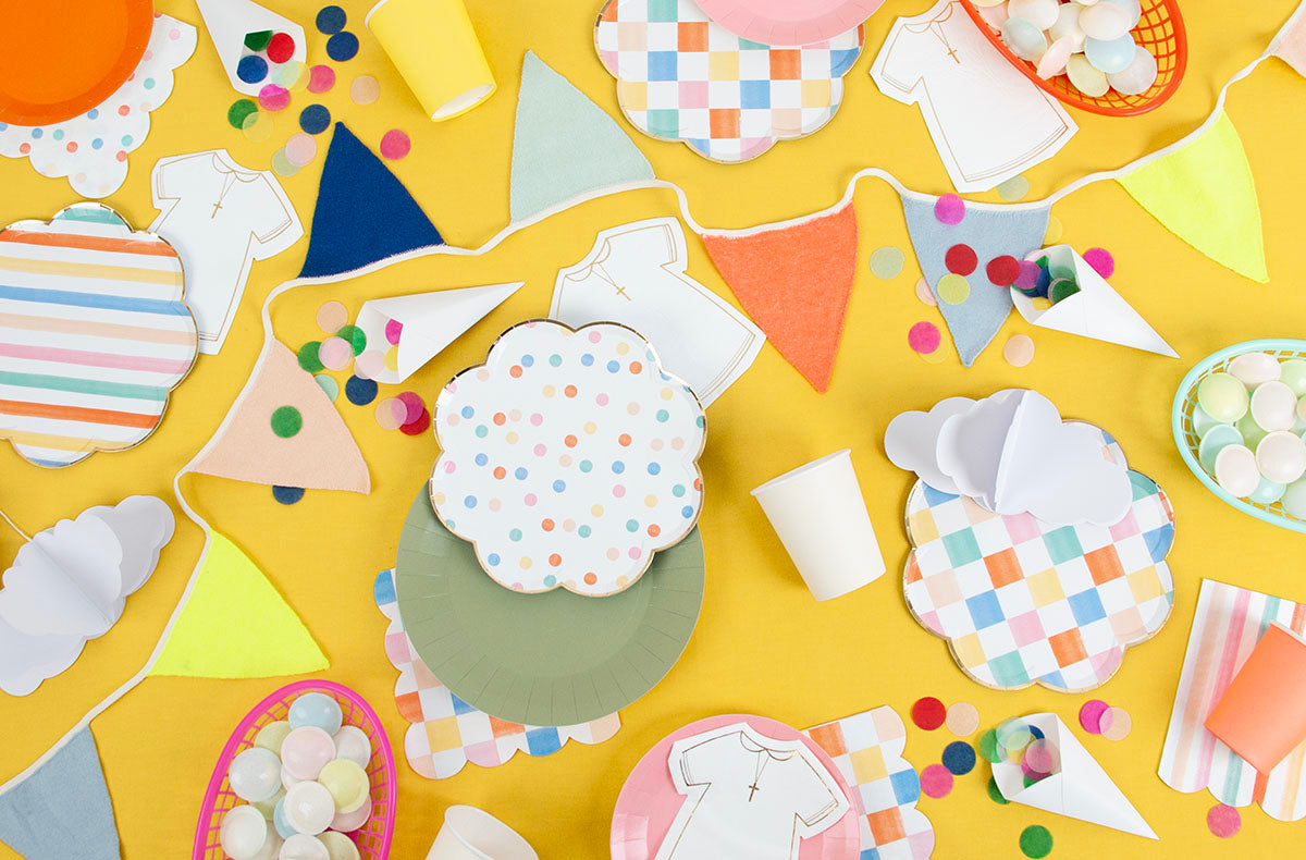 decoration pour un bapteme coloré