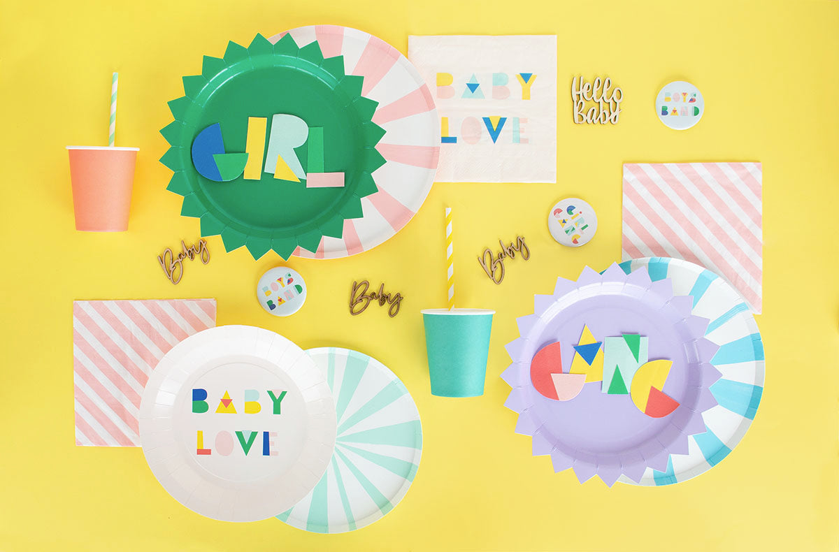 Une baby shower de toute les couleurs avec notre sélection multicolore.