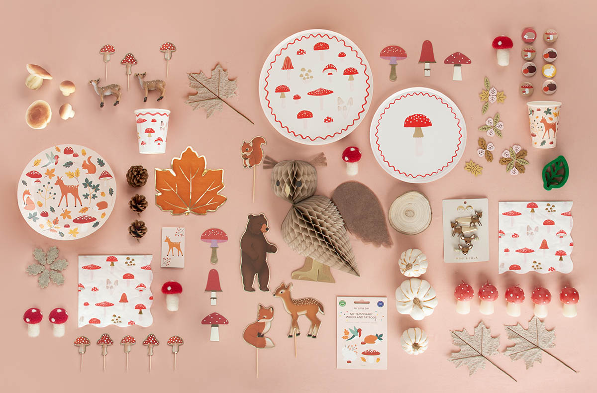 la décoration pour un anniversaire automnal champignon