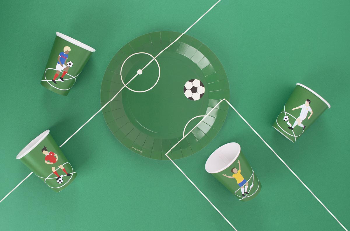 Canon à confettis football mix - fête d'anniversaire football