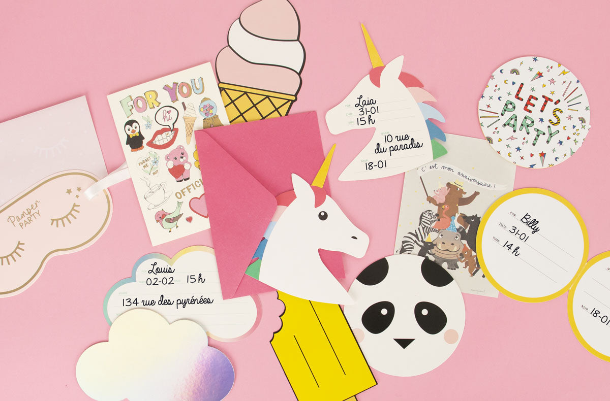 Cartes invitation anniversaire pour anniversaire enfant