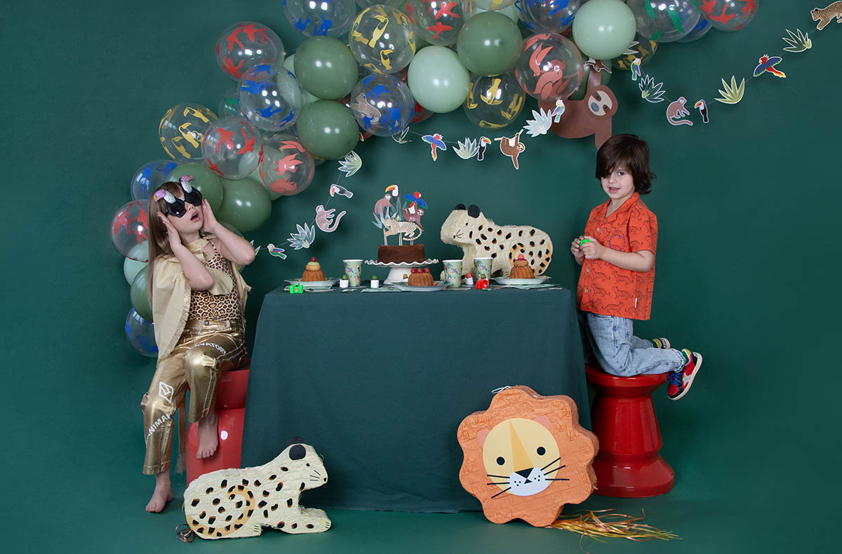 Anniversaire enfant sur le thème de la jungle et des animaux de la jungle : toute la déco de fête !
