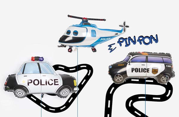 ballon d'anniversaire voiture de police
