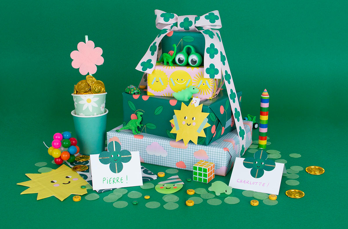Kit de décoration pour anniversaire vert sauge