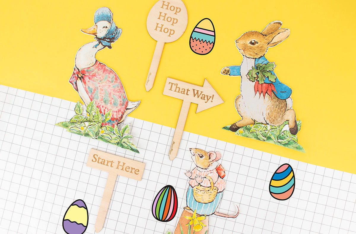 Décoration Pierre Lapin pour Pâques