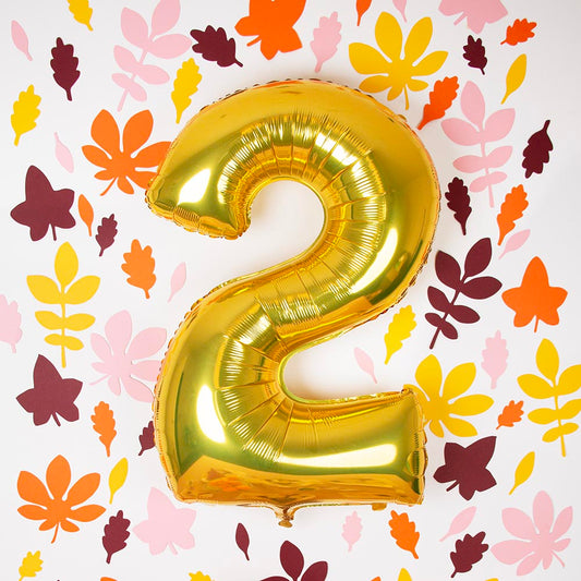 Feuilles d'automne en papier : deco anniversaire enfant theme automne