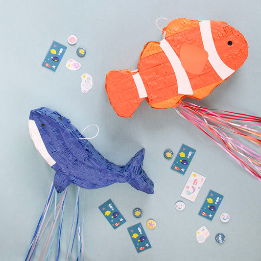 Pinata poisson clown : animation anniversaire animaux marins