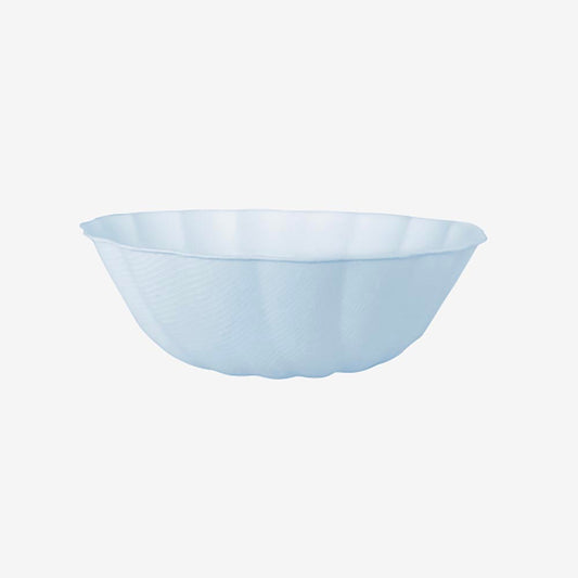 6 assiettes en carton eco bleu : deco de table baby shower garcon