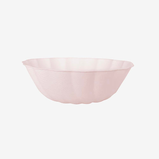 6 assiettes en carton eco rose : deco de table baby shower fille
