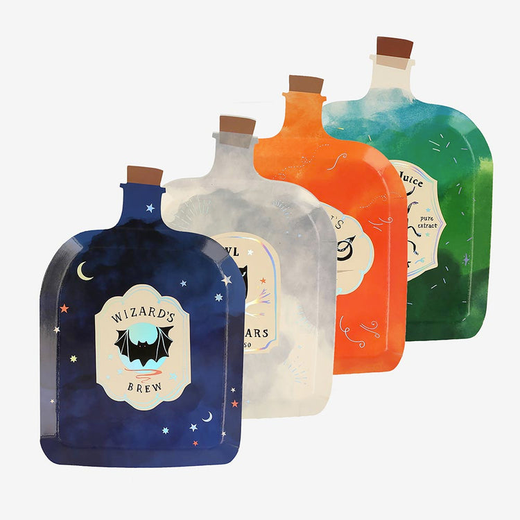 Assiettes en carton potions magiques : deco table Harry Potter