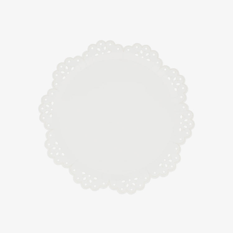 Assiettes papier effet dentelle, idéales pour garden-party