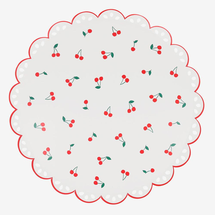 8 assiettes cerises, parfaite pour une un anniversaire printanier