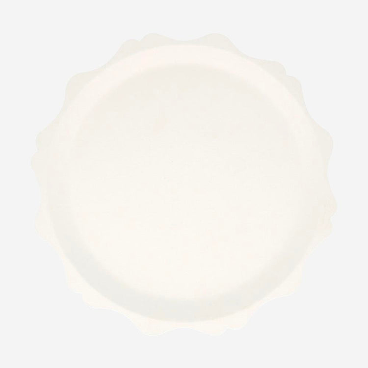 Assiettes compostables effet faïence, blanches et durables