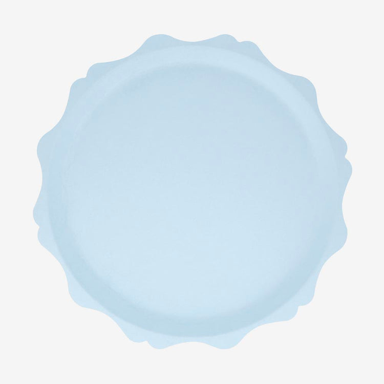 Assiettes style faïence bleue, pour baby shower