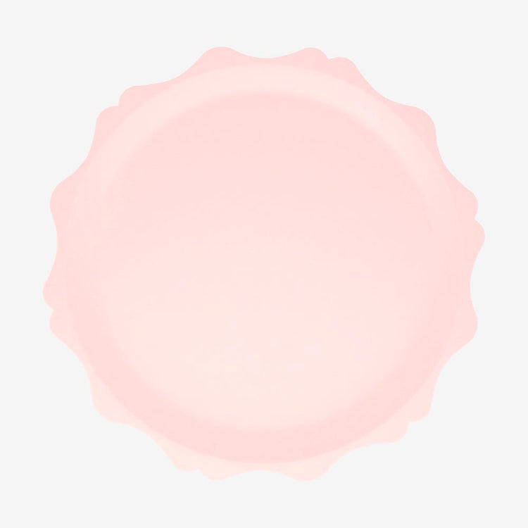 Assiettes rose clair vintage, parfaites pour mariage champĂȘtre