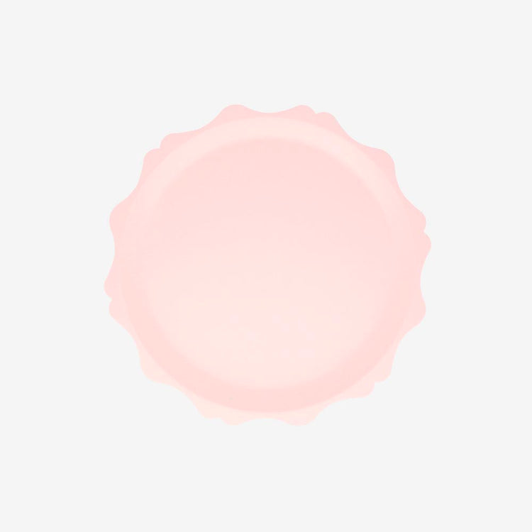 8 assiettes compostables roses style faĂŻence ancienne