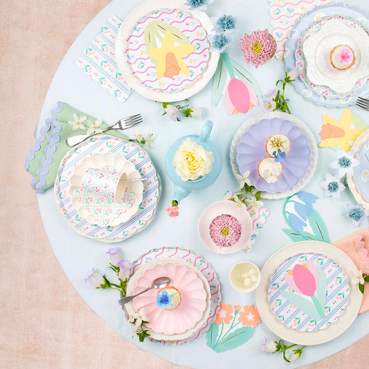 Serviettes jetables imprimé floral, idéales pour garden-party