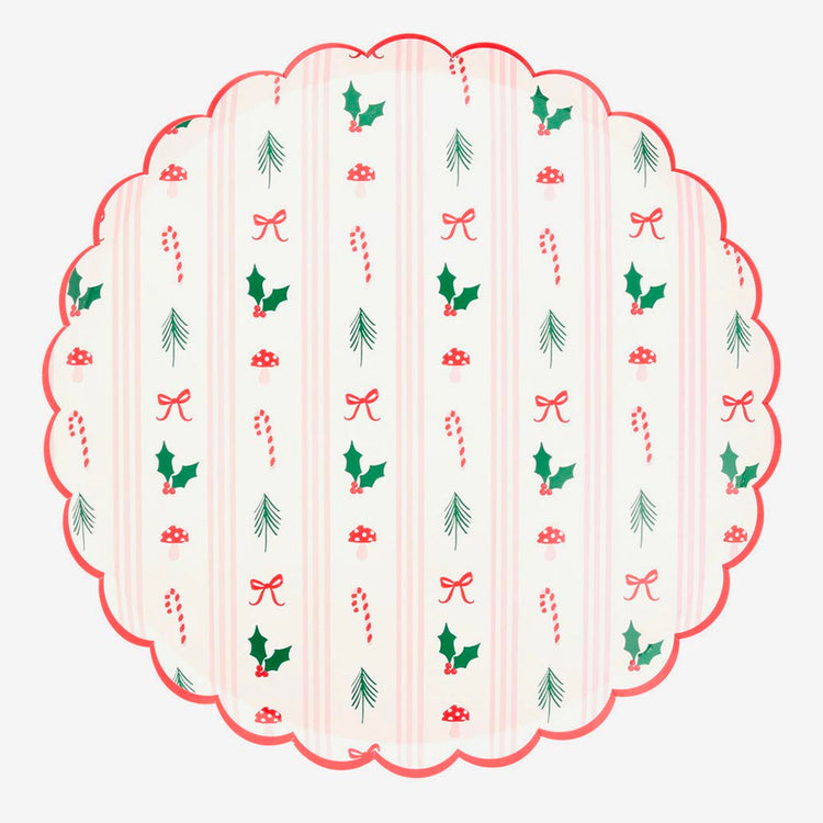8 assiettes motifs de noël imaginées par meri meri pour une table noel féérique