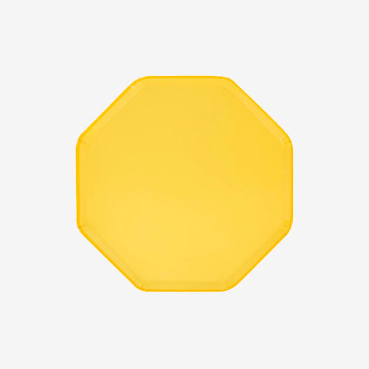 Ajoutez une touche acidulée à votre fête avec ces assiettes jaune citron