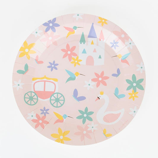 Assiettes en carton : deco de table anniversaire princesse