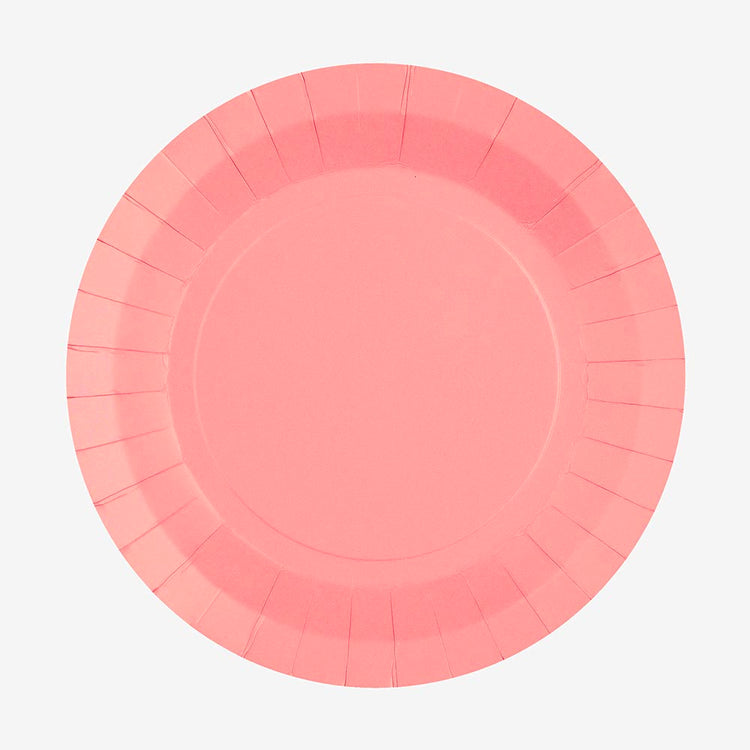 10 assiettes en carton roses : deco de table anniversaire licorne