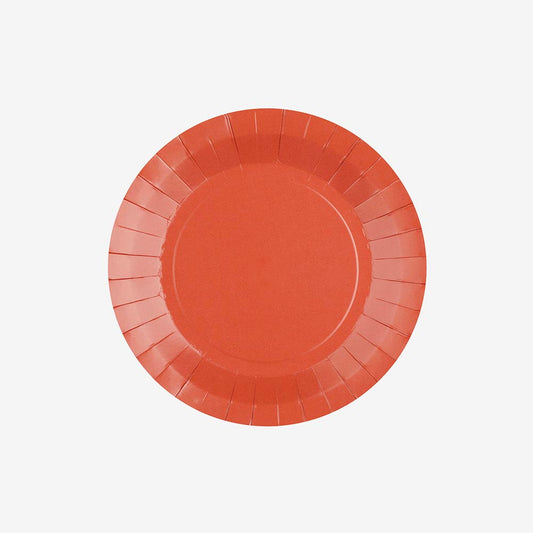 10 assiettes en carton terracotta : deco de table mariage boheme