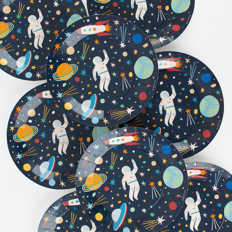 8 assiettes astro pour goûter à thÚme spatial