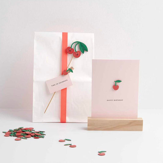 Autocollants en bois cerise - accessoire activité manuelle